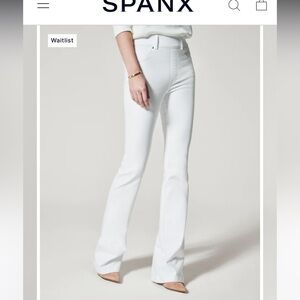 SPANX Small White Flare Jeans NWT